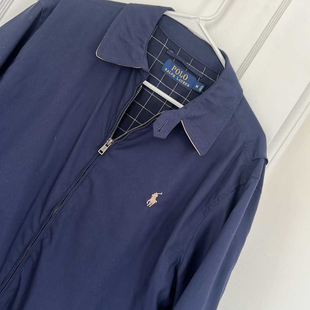 Polo Ralph Lauren Men’s Navy Bomber Jacket. Size Medium. Great condition.